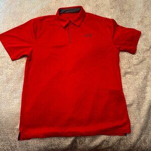 Under Armour. Men's UA Tech Polo. Size Large True Red NWOT